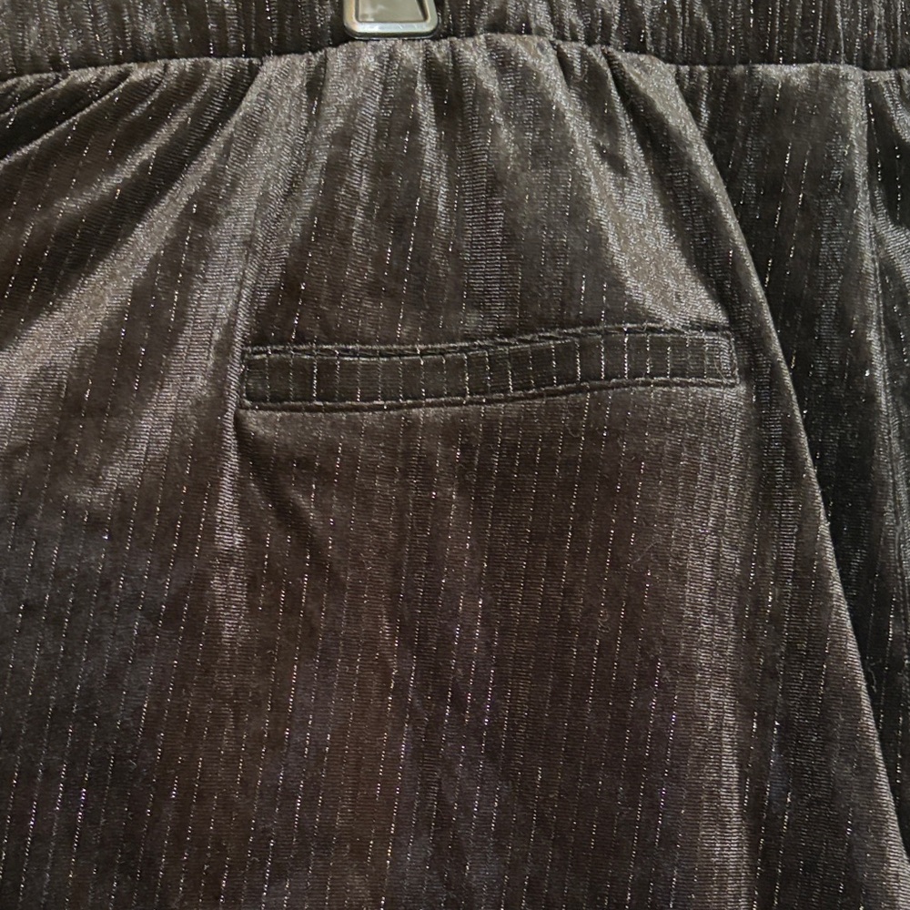 Ava & Viv Black Shimmer Velvet Pants - Picture 4 of 4